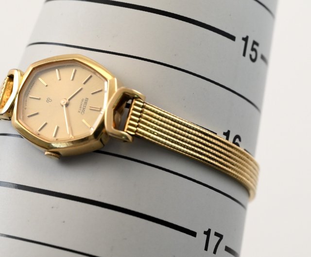 SEIKO アンティーク オクタゴン ゴールドカラー レディースウォッチ SEIKO セイコー オクタゴン ゴールド文字盤 腕時計 レディース