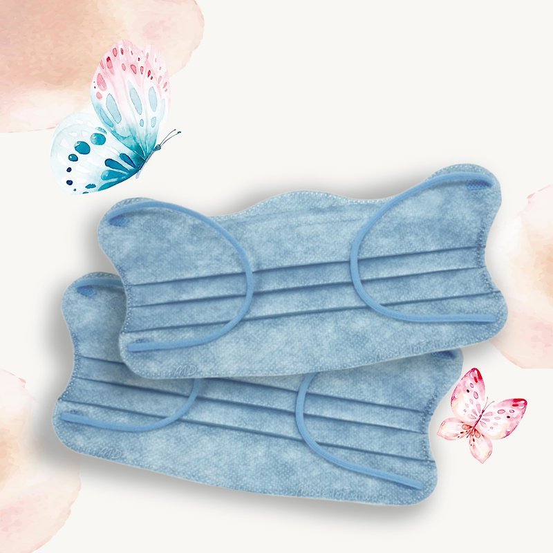 Adult Medical Butterfly Face Mask Butterfly Love Series-Ice Blue - Face Masks - Other Materials Blue