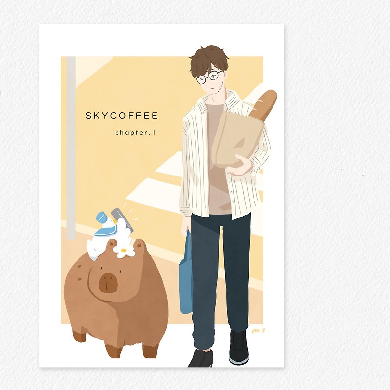 【SKYCOFFEE Chapter.1】Capybara and Duck Duck at Morning Cafe - Indie Press - Paper 