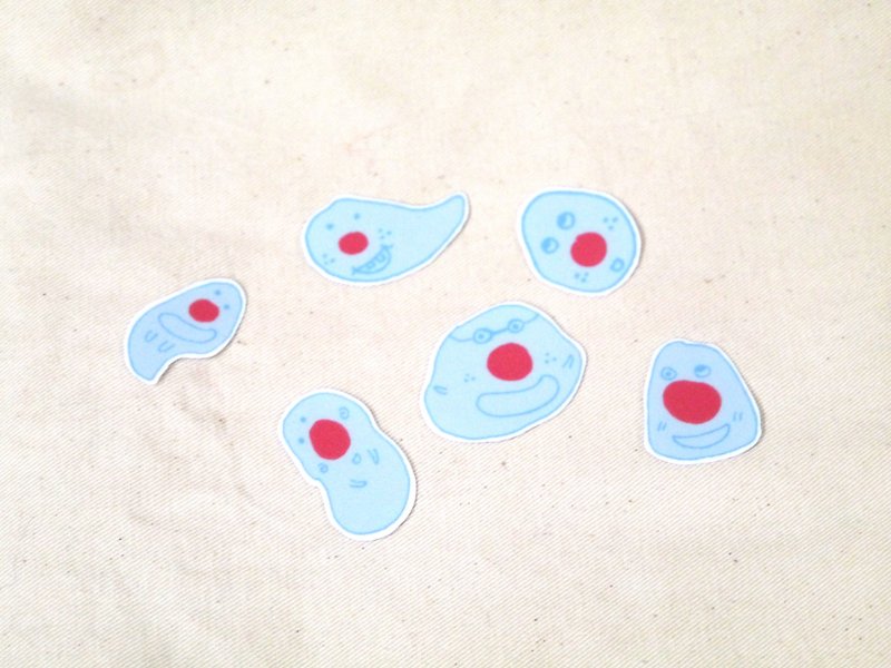 |Waterproof stickers| cute ghost(3 color can choice) - Stickers - Paper Multicolor