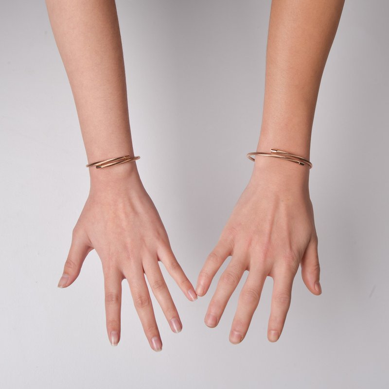 Cable Bracelet — Rose Gold - 手鍊/手環 - 不鏽鋼 多色
