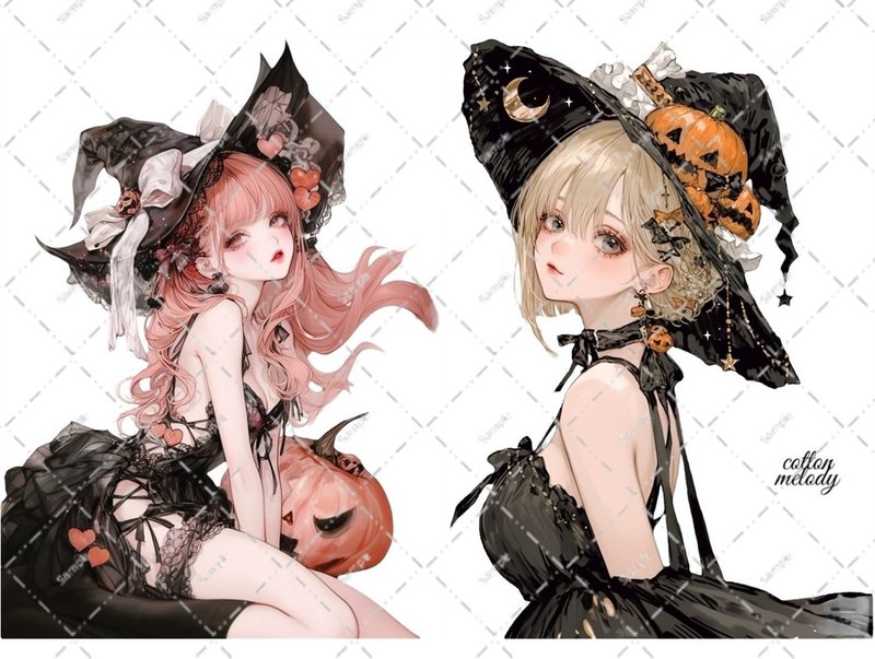 original sticker no.6854 人物ステッカー オリジナルステッカー 人物ステッカー 女の子ステッカー オリジナル人物ステッカー - 貼紙 - 紙 