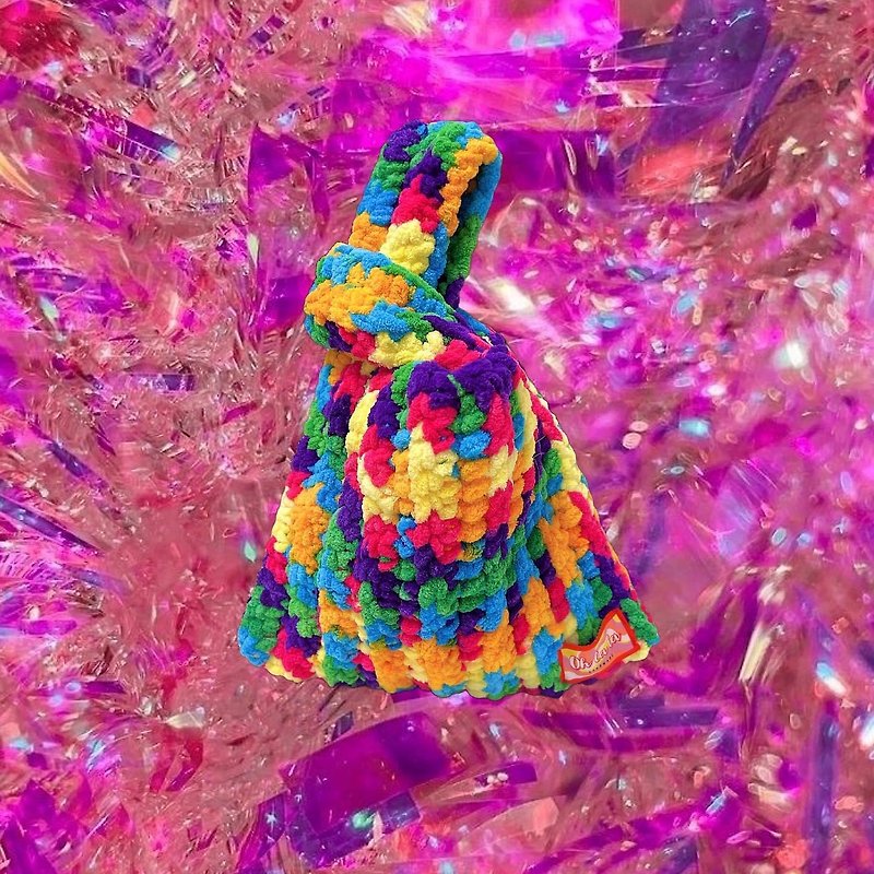 Skittles Knit Bag - Handbags & Totes - Cotton & Hemp Multicolor