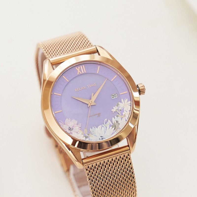 Relax time x wwiinngg Wanzi joint series women's watch-Tranquility Zixia (RT-106-03) - Women's Watches - Stainless Steel Purple