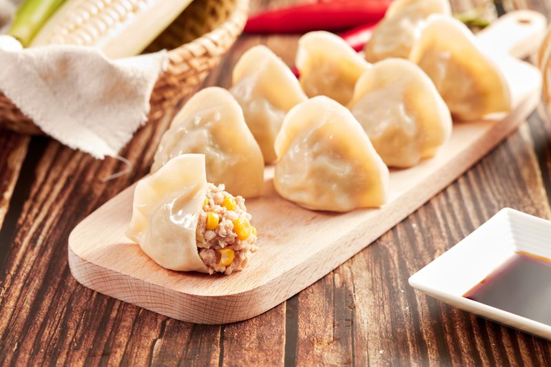 【123 Dumplings】Corn Pork Dumplings - Prepared Foods - Fresh Ingredients White