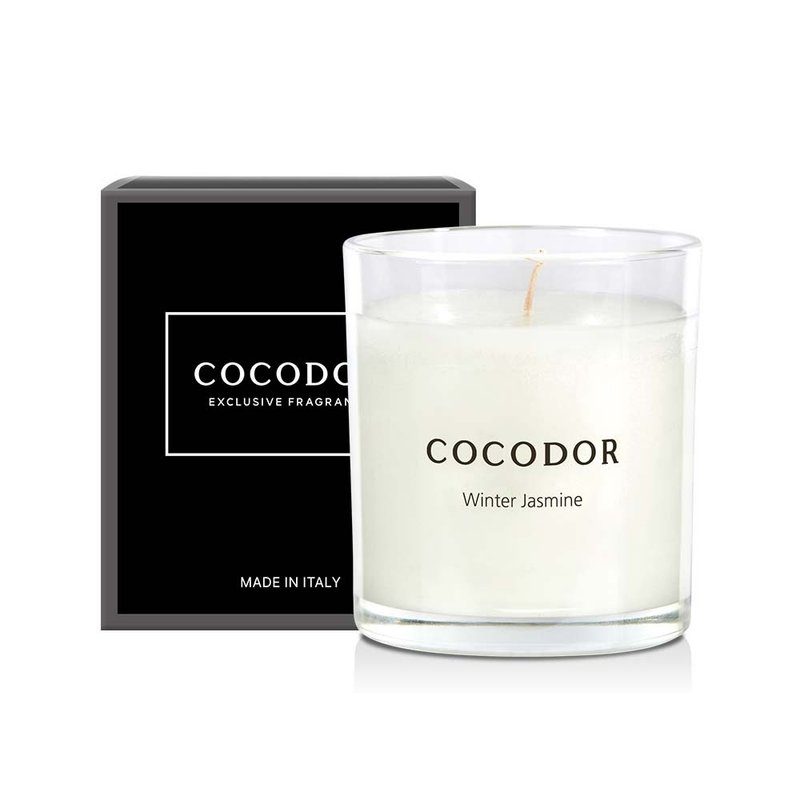COCODOR香氛蠟燭170g-迎春花香Winter Jasmine - 香氛蠟燭/燭台 - 玻璃 白色
