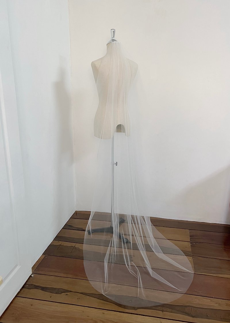 Bloomming long veil 2 m. 1 layer - 髮飾 - 其他材質 