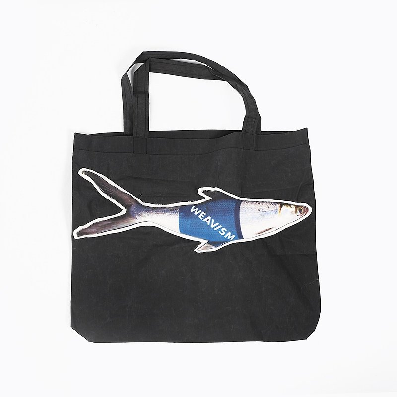 【年年有魚】MILKFISH 上蠟防潑水魚寶寶 環保手提袋 - 手袋/手提袋 - 其他材質 藍色