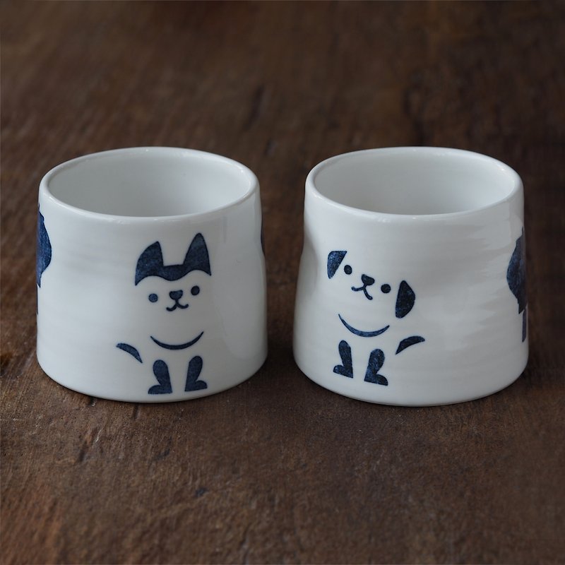 Tea and wine cup 150ml [Wangcai Laifu] - Teapots & Teacups - Porcelain White
