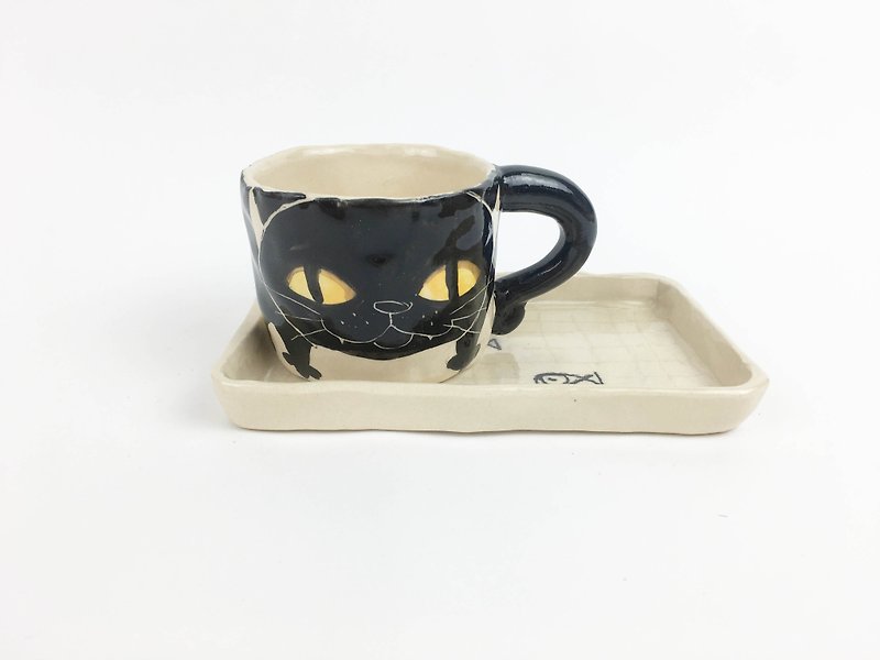 Nice Little Clay Manual Cup Set_大黑猫0135-01 - Mugs - Pottery White