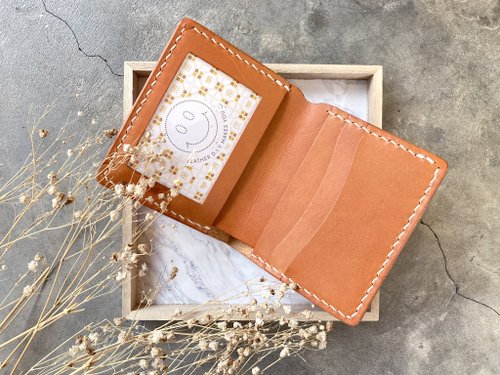 港產皮革｜Leatherism Handmade Products 對摺3咭位1相片短夾 好好縫 皮革材料包 銀包 義大利 植鞣 DIY