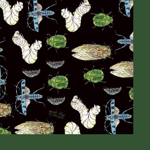 madeblue Black chic insects - Wrapping paper