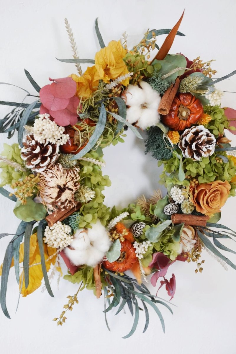 永生玫瑰果實花圈 - 乾燥花/永生花 - 植物．花 