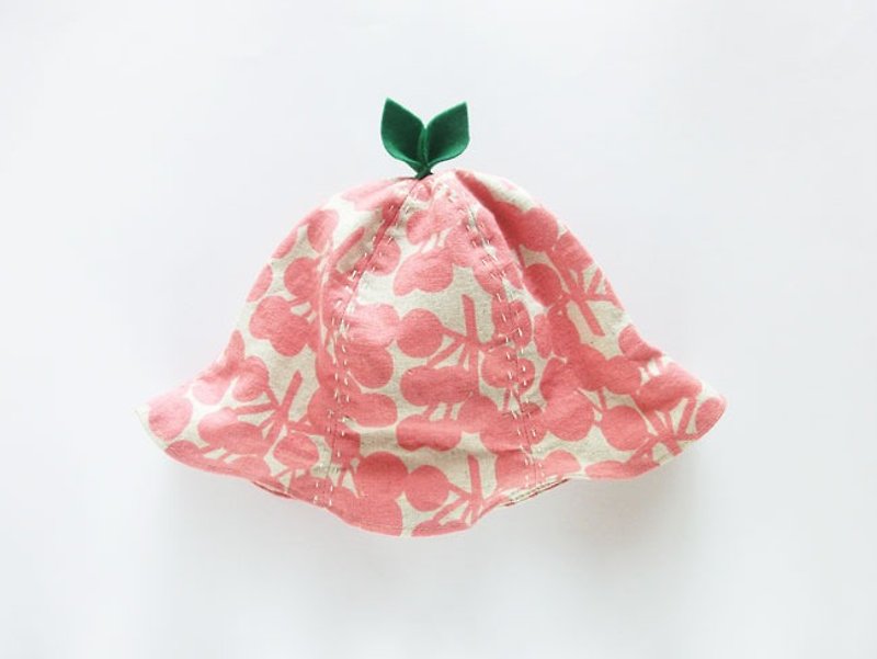 Gingon big big one leaf hat something real pink - Bibs - Cotton & Hemp Pink