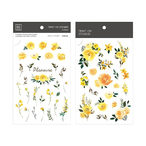 MU 【Print-On Stickers 轉印貼紙】no.106-暖陽玫瑰 | 花草系列