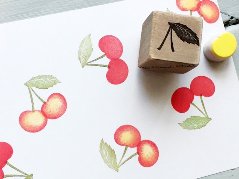 Cherry eraser stamp & stamp set - Stamps & Stamp Pads - Other Materials 
