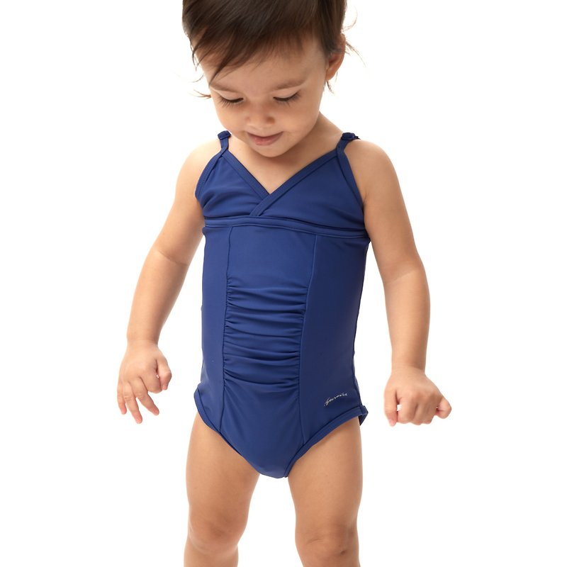 童裝 | Lauren完美摺邊連身泳衣 - 兒童泳衣 - 其他材質 藍色