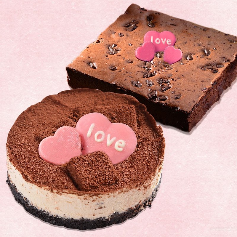 ★ Aposo Aibo Suo. Heart of mind tiramisu 6 inches + love Brownie 6-inch free delivery of teaser card 2 - เค้กและของหวาน - กระดาษ 