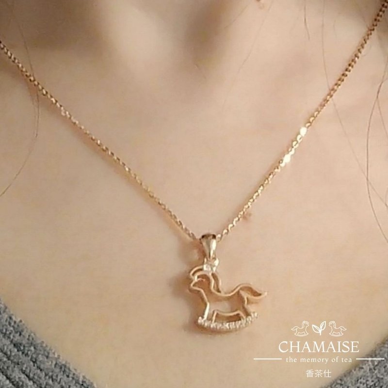 Purity • Classic Rocking Horse Collection - Pendant with chain (Rose Gold) - Necklaces - Sterling Silver Silver