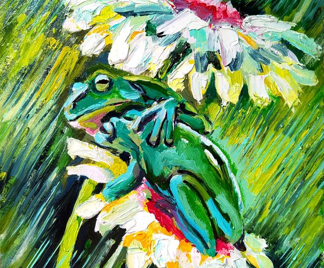 カエルの絵 カップル カエル オリジナルアート 動物 ウォール カエルの絵 カップル カエル オリジナルアート 動物 ウォール