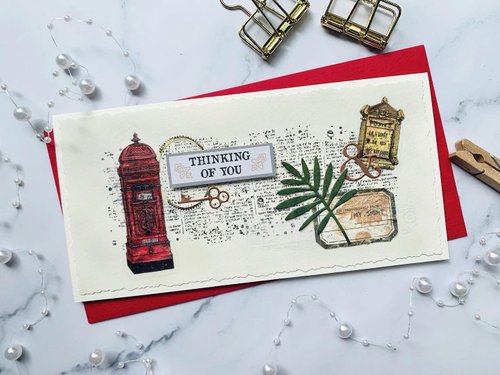Pei's small world 祝福卡片/萬用卡片/手工卡片 thinking of you 郵筒