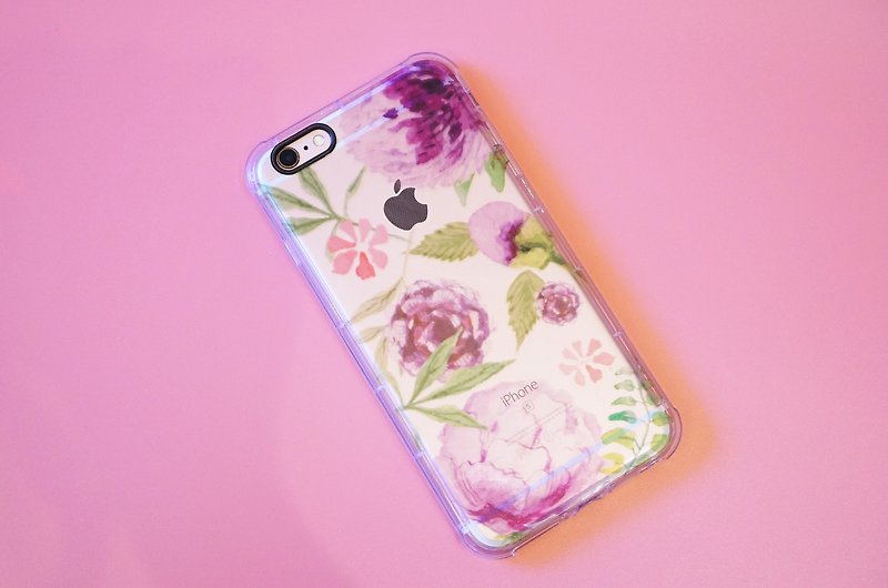 Peony Garden】 【iPhone 6S / i6S / iPhone 6 Plus / iPhone 6S Plus original phone soft shell / protective shell / shatter-resistant shell / protective cover / phone shell - Phone Cases - Silicone Transparent