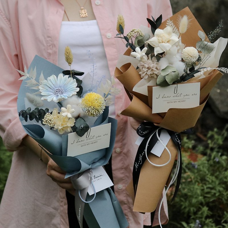 [Encounter Forever] Summer Garden Dry Bouquet Small Fresh Bouquet 3 Types - ช่อดอกไม้แห้ง - พืช/ดอกไม้ 