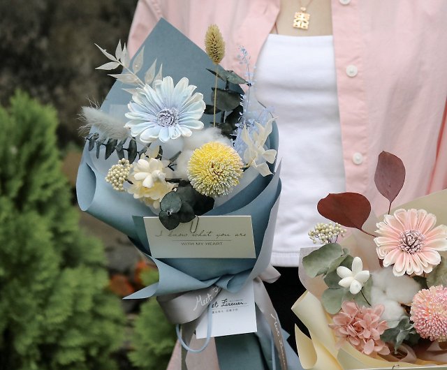Car bouquet car decoration/air outlet mini bouquet/everlasting flower  ornaments - Shop sweetyflower2017 Dried Flowers & Bouquets - Pinkoi