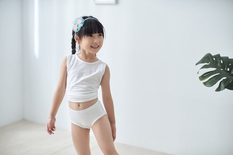 ผ้าฝ้าย/ผ้าลินิน กางเกง ขาว - Daughter's triangle super elastic panties pure white