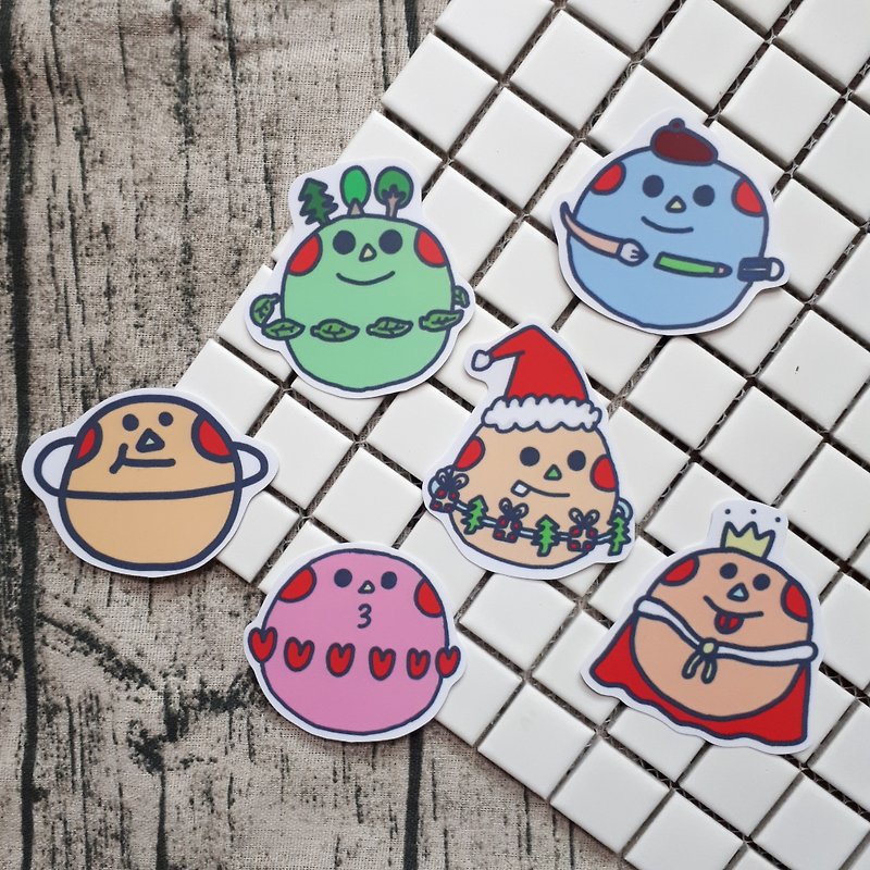 【CHIHHSIN Xiaoning】Cute Planet-Big Stickers - Stickers - Paper 