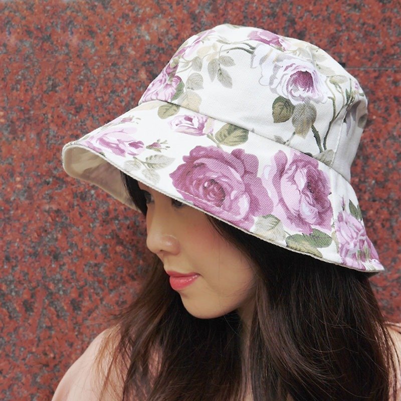 ATIPA Vintage Reversible Short Brim Hat (Sun UV Protection) - 帽子 - 其他材質 紫色