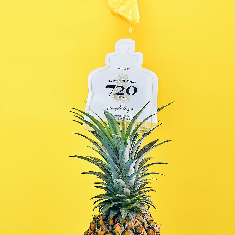 Zymoïde 720 Bromelain Drink(pineapple enzyme)  15packs/box - น้ำผักผลไม้ - กระดาษ ขาว