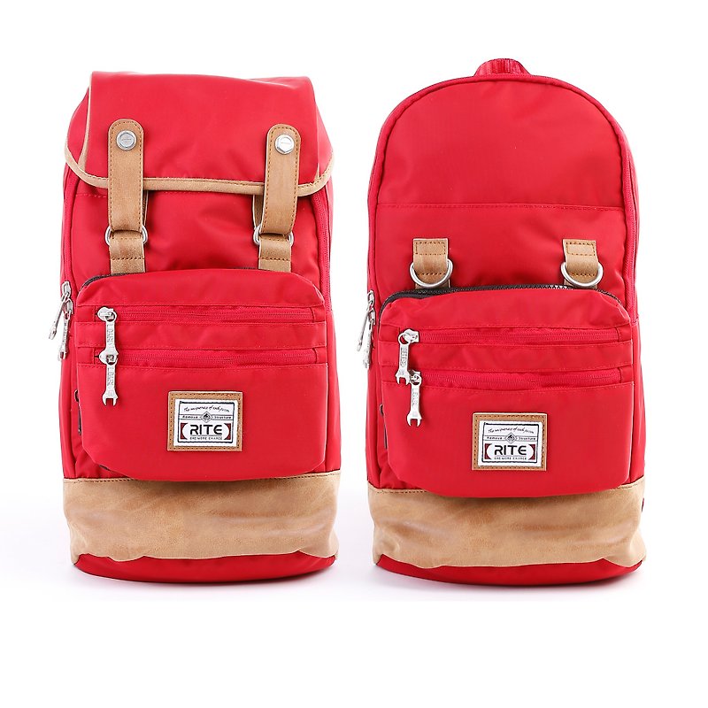 RITE twin package ║ warhead package x ROBOT (M) - nylon red ║ - Messenger Bags & Sling Bags - Waterproof Material Red