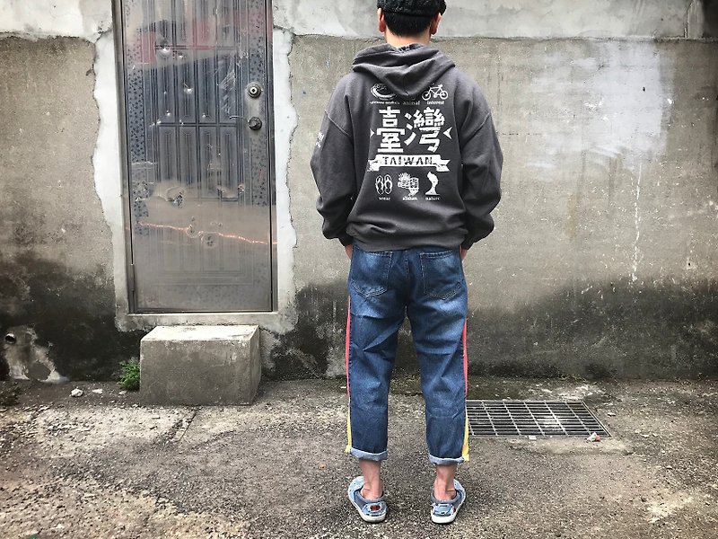 <Self-sale for sale>Asian hooded zipper jacket - Taiwan (rough flower) / Limited release ~ Remaining S and XL - Men's Coats & Jackets - Cotton & Hemp 