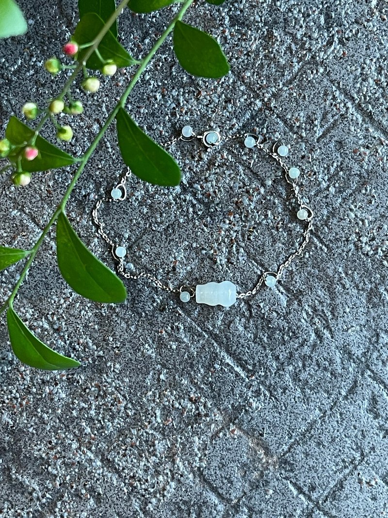細手鍊 II 緬甸玉葫蘆X緬玉珠 I 防敏包金不易褪色鍊緬甸A貨翡翠 - 手鍊/手環 - 玉石 