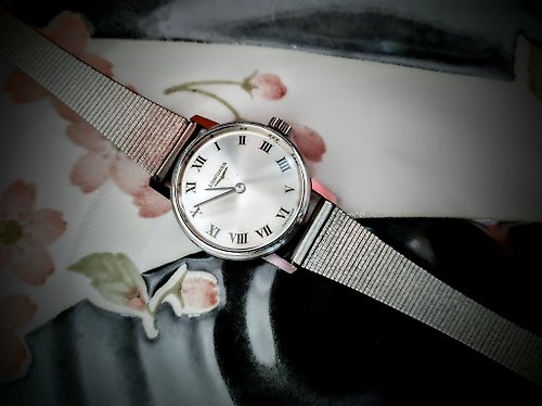 錶時計 1974年 LONGINES 簡約羅馬字手上鏈機械錶