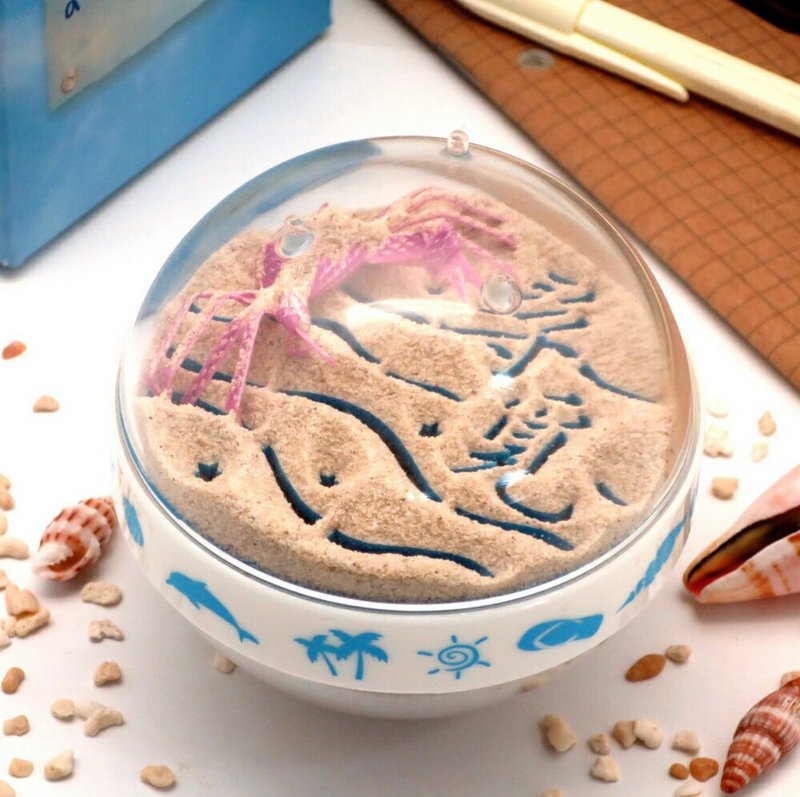 【夏日海洋】海灘Beach尋覓螃蟹/腳印沙漏 - 擺飾/家飾品 - 壓克力 