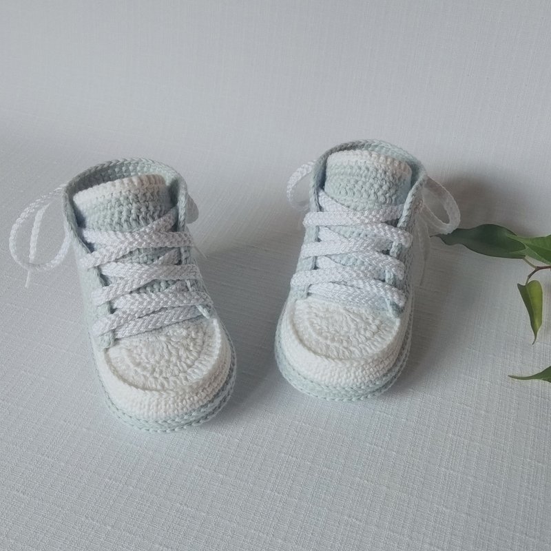 Knitted booties, crochet booties, organic yarn booties, baby booties, baby booti - รองเท้าเด็ก - ผ้าฝ้าย/ผ้าลินิน หลากหลายสี