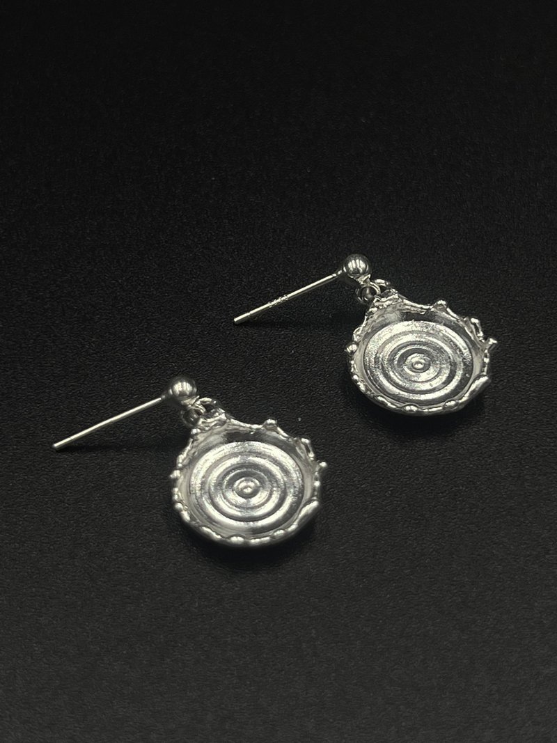 Small Ripple / 925 silver earrings - Earrings & Clip-ons - Sterling Silver Silver