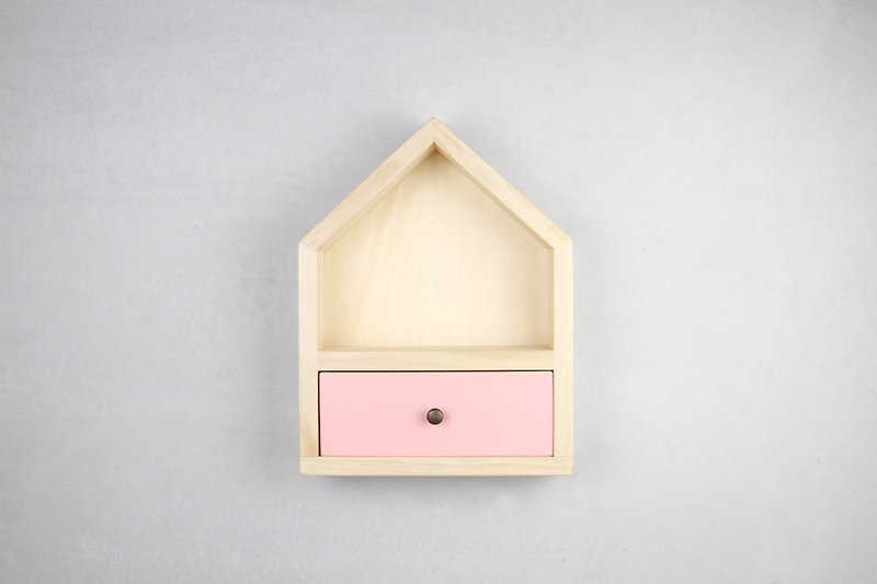 小房子置物鑰匙盒 <情人節 家飾 鑰匙圈 收納> - 收納箱/收納用品 - 木頭 咖啡色