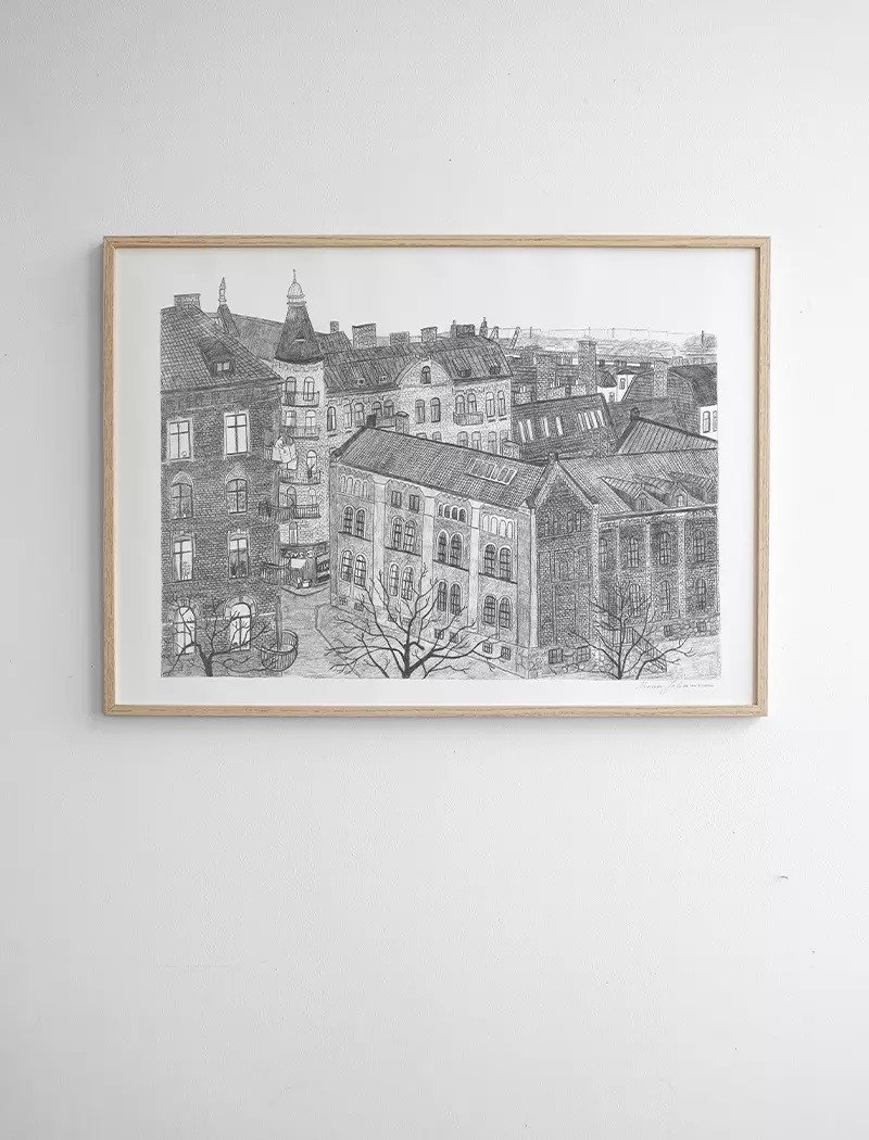 Mona Johansson - 瑞典藝術家設計海報 HAGABION POSTER - 海報/掛畫/掛布 - 紙 黑色
