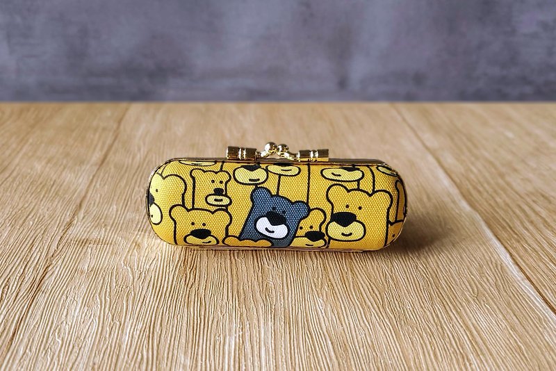 Japanese cloth toast bear stamp box lipstick box mouth gold box earphone single chapter box - Storage - Cotton & Hemp 