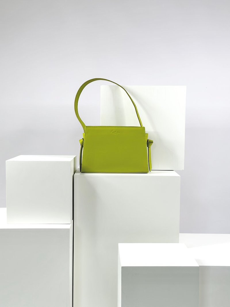 'Venus' Leather shoulder bag in Lime - Handbags & Totes - Genuine Leather Green
