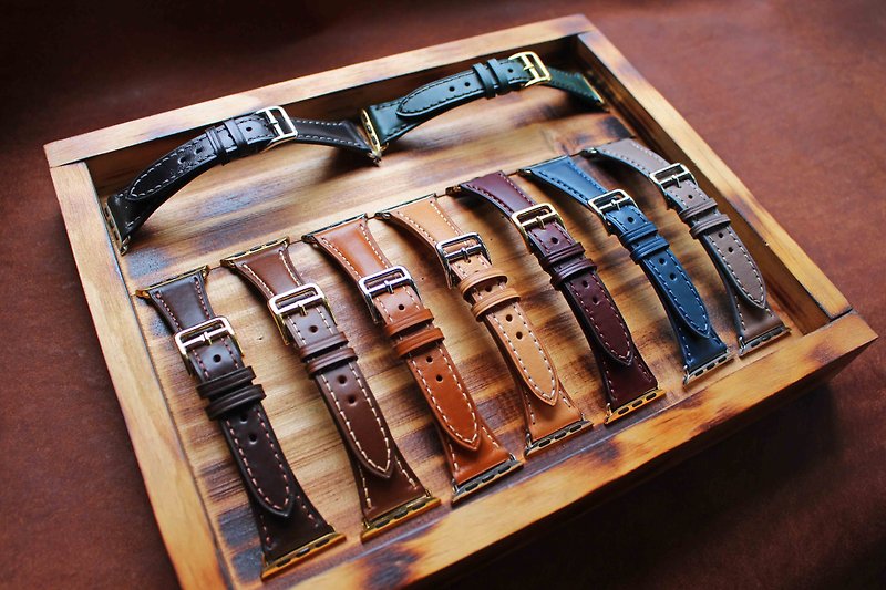 【Apple Watch 16mm Narrow Classic Strap】All versions and sizes are suitable for Ultra - Watchbands - Genuine Leather Brown