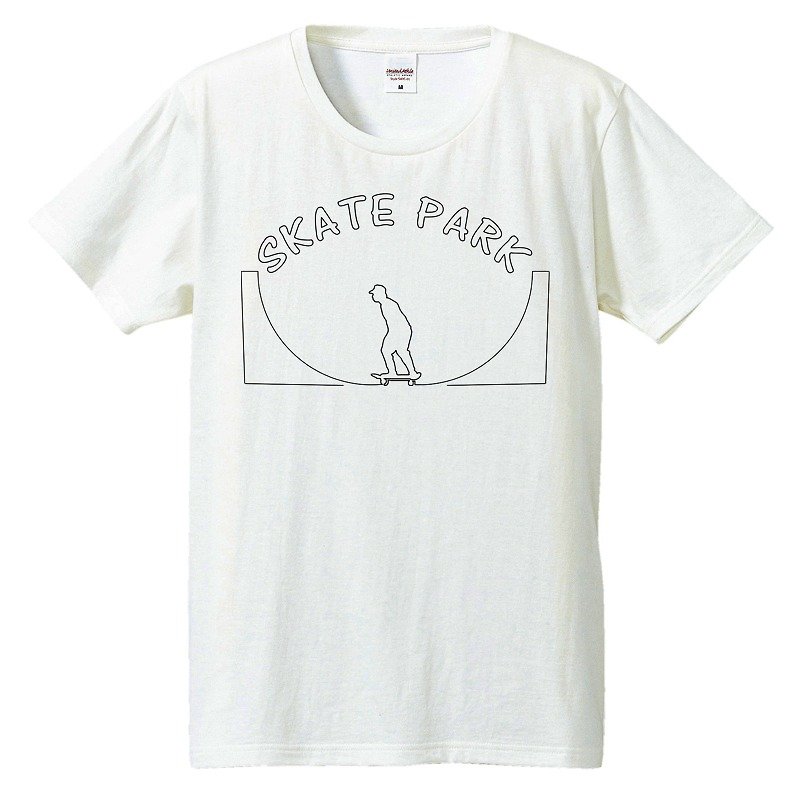 Tシャツ / Skate Park - 男 T 恤 - 棉．麻 白色