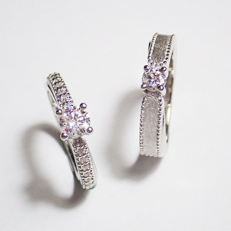 【比法一生】情侶對戒-永恆  純銀925手作飾品 - 對戒 - 銀 銀色