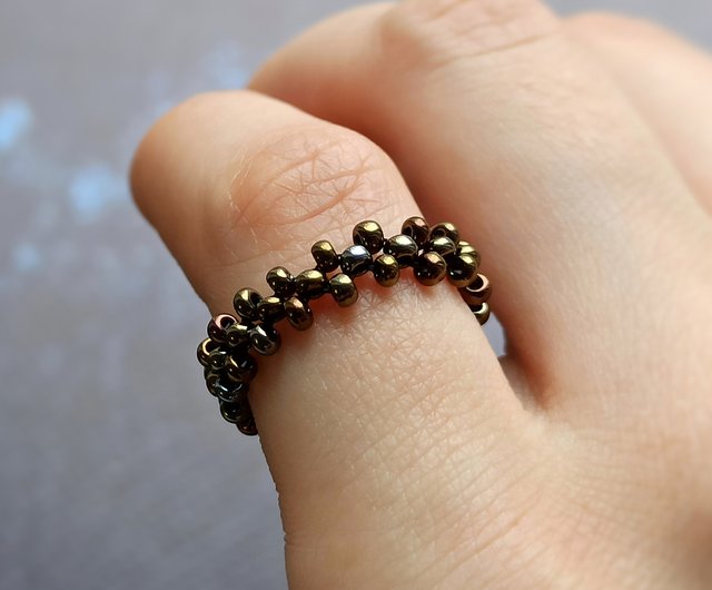 no.693 ビーズの指輪 ビーズリング　ハンドメイド no.693 ビーズの指輪 ビーズリング ハンドメイド 花畑様専用 no.674