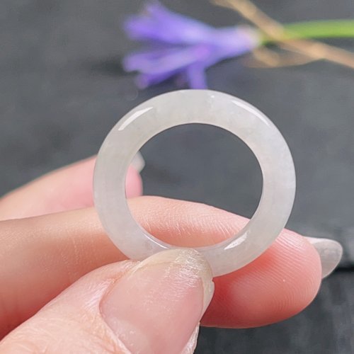 瓔珞珠寶盒 E.L.Jewelry Box 冰種白翡翡翠戒指戒圈 | 國際12圍 | 天然緬甸玉翡翠A貨 | 送禮