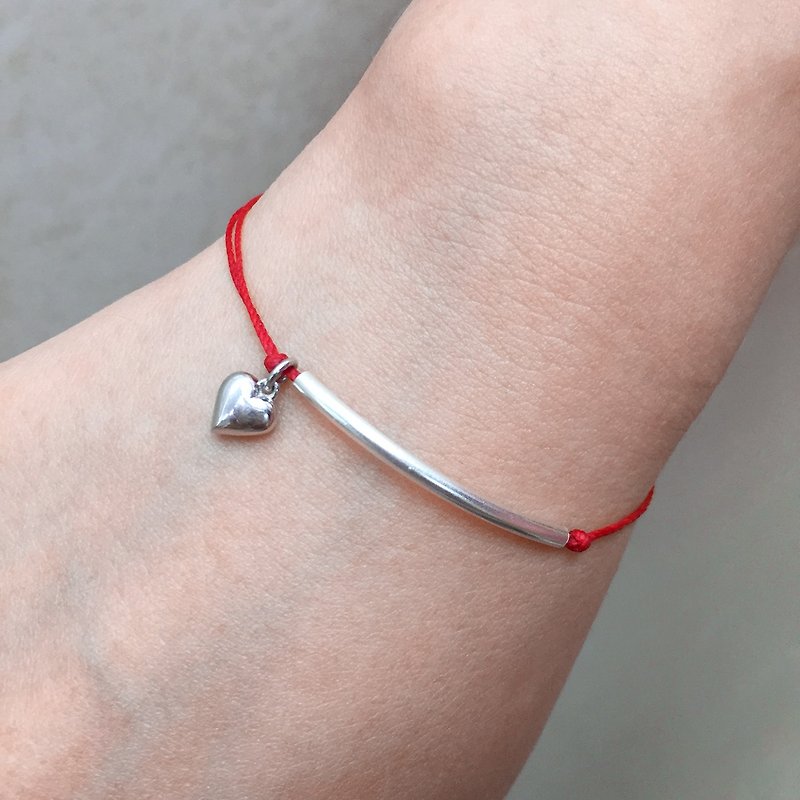Line To My Heart Bracelet | Love Bracelet | Love String Bracelet | Romantic Gift - Bracelets - Silver Silver
