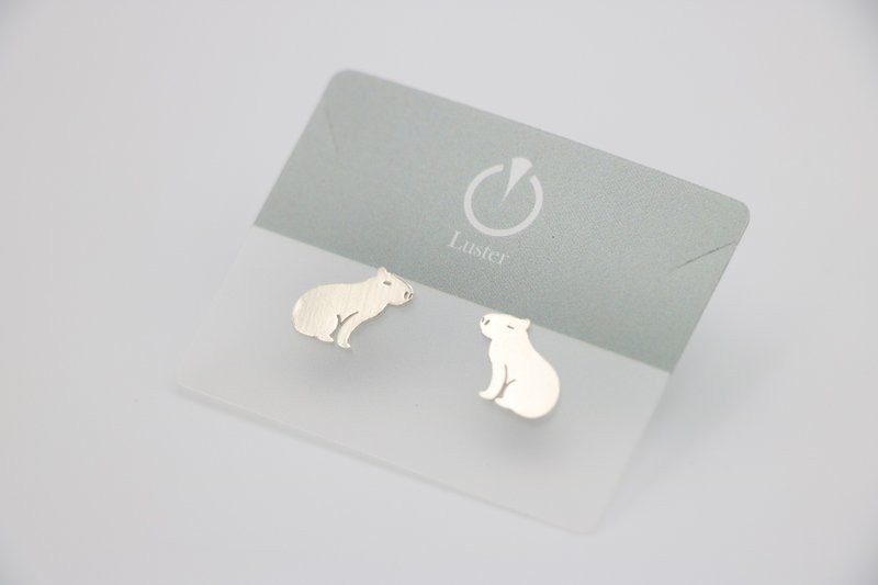 capybara earrings - ต่างหู - เงินแท้ 